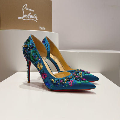 CL* 24 1:1 VIPembroidered high heels