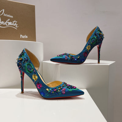 CL* 24 1:1 VIPembroidered high heels