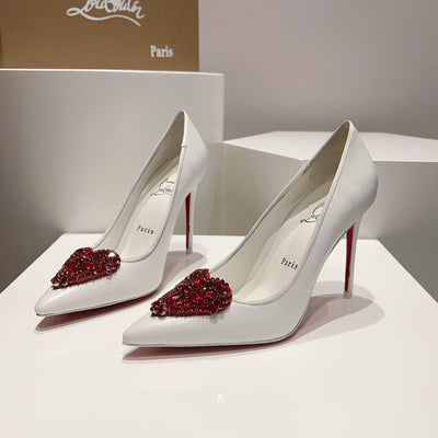 CL *24 1:1 VIP  heart-shaped gemstone high heels