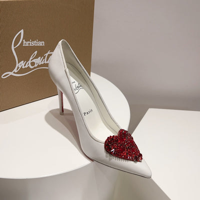 CL *24 1:1 VIP  heart-shaped gemstone high heels