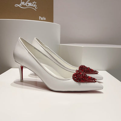 CL *24 1:1 VIP  heart-shaped gemstone high heels