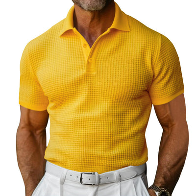 Men's Waffle Polo Shirt